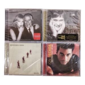 4 CD Lot: Tony Bennett Diana Krall, Susan Boyle, Mumford & Sons, Jon Secada NEW